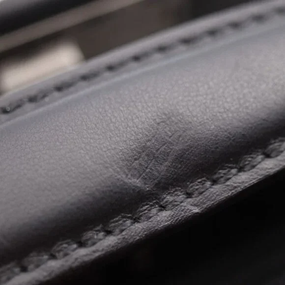 Fendi Peekaboo Fit Business Bag 7 Va406 Leather Black Silver Hardware Selleria - Picture 7 of 10